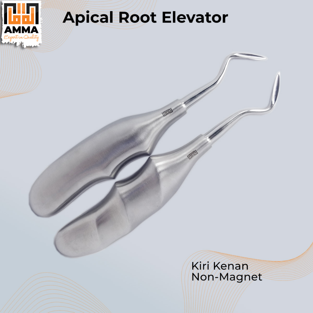 APPICAL ELEVATOR/ROOT ELEVATOR/ELEVATOR DENTAL SATU SET KIRI DAN KANAN