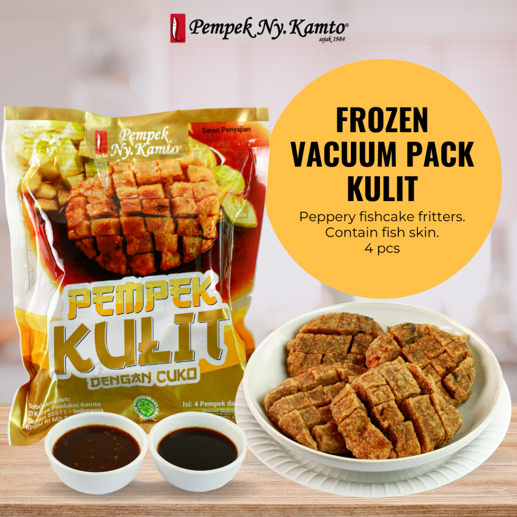

Pempek Ny. Kamto Frozen Kulit Isi 4 pcs dengan Cuko