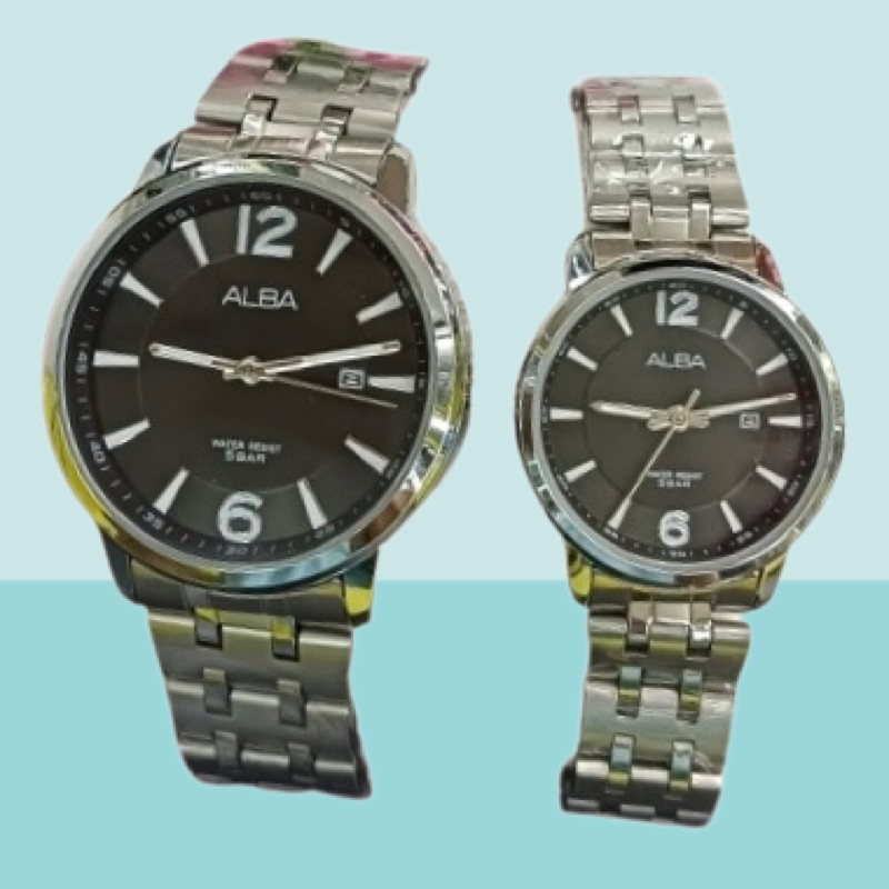 Lapakjamid Alba Couple Watch LJ2221L Tali Rantai Premium