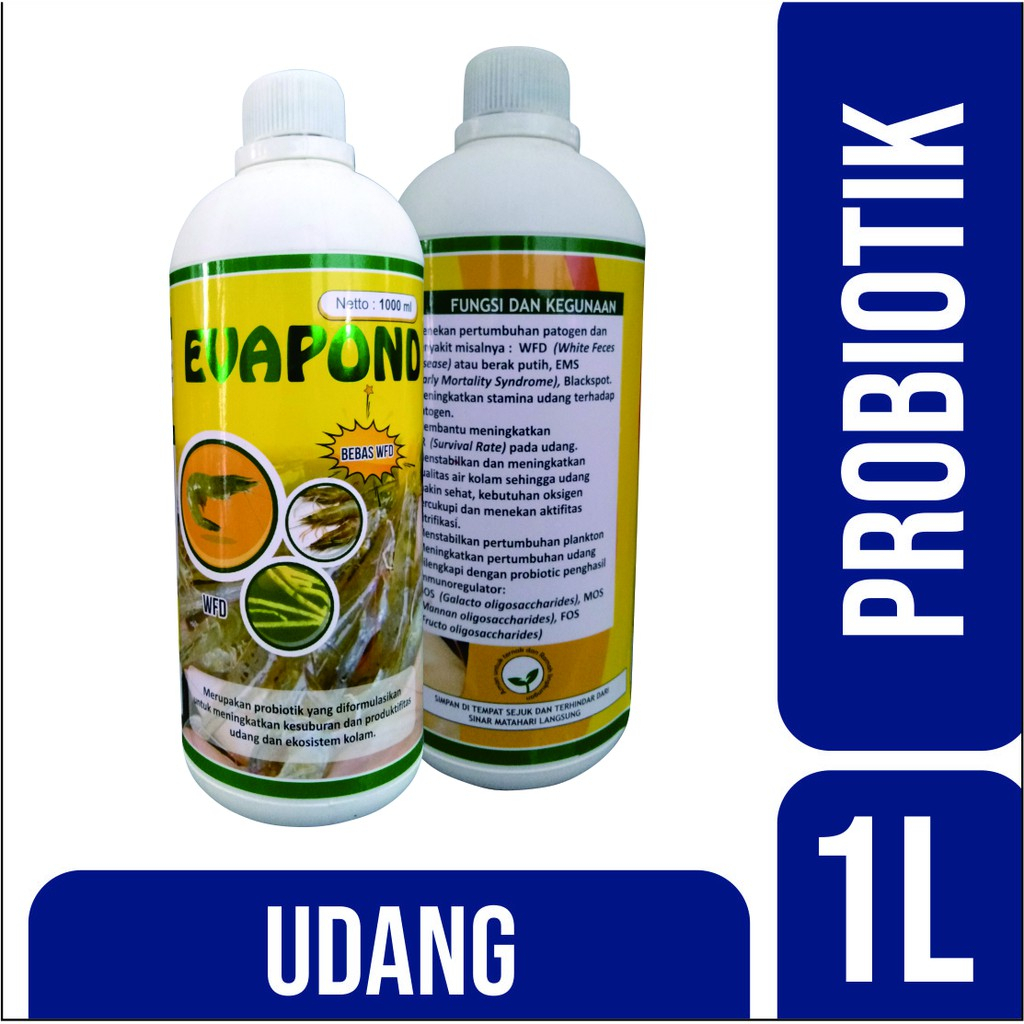 Probiotik Cair Udang - Untuk meningkatkan kesuburan, produktivitas udang, dan ekosistem kolam - EVAP