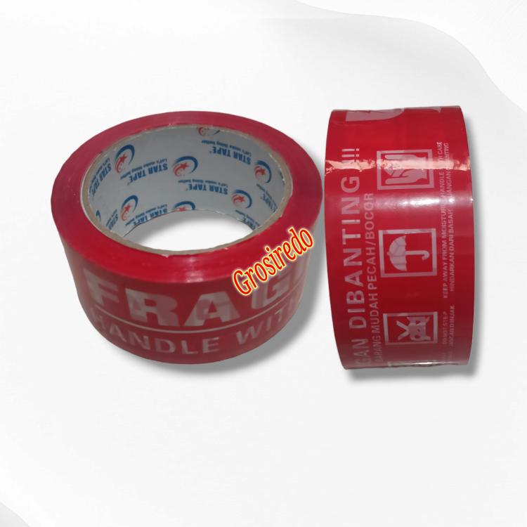 

LAKBAN FRAGILE MERAH 48MM x 100 Y) OPP/ Isolasi Jangan Dibanting