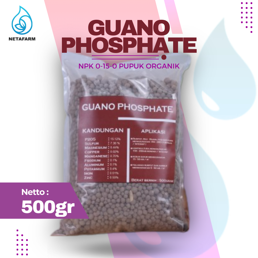 GUANO PHOSPHATE NPK 0-15-0 Pupuk Organik 500gr