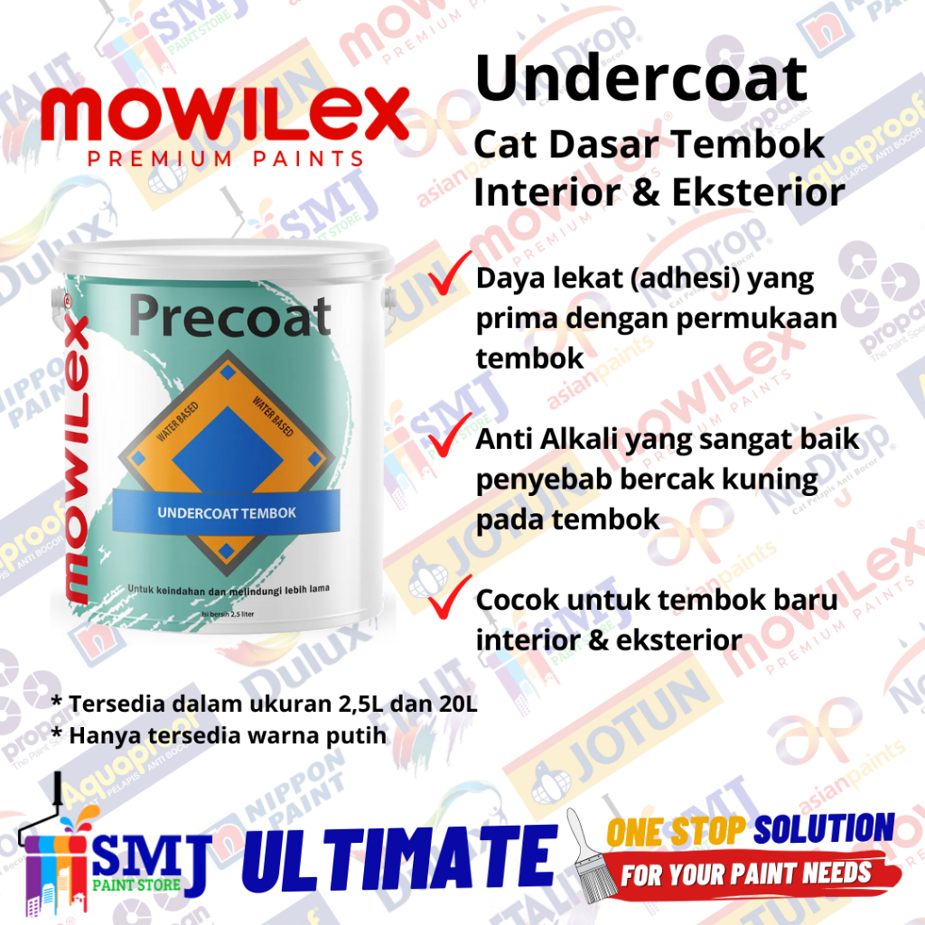 Cat Dasar Tembok MOWILEX Interior & Eksterior Undercoat 20L