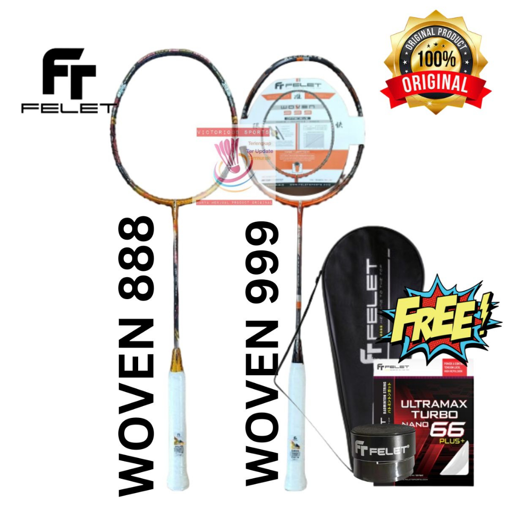 RAKET FELET WOVEN BADMINTON BULUTANGKIS FELET WOVEN 999 888 ORIGINAL