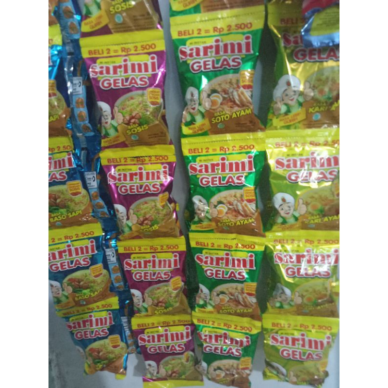 

Sarimi Gelas bisa beli 1renceng campur 12000