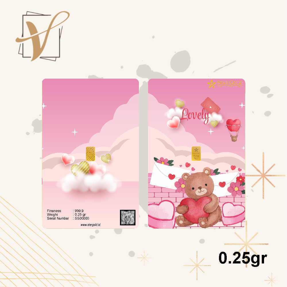 Logam Mulia Micro Gold Star Gold Love Series 0.25gr