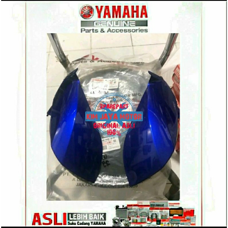 COVER LACI KIRI KANAN YAMAHA XEON KARBU BIRU ORIGINAL