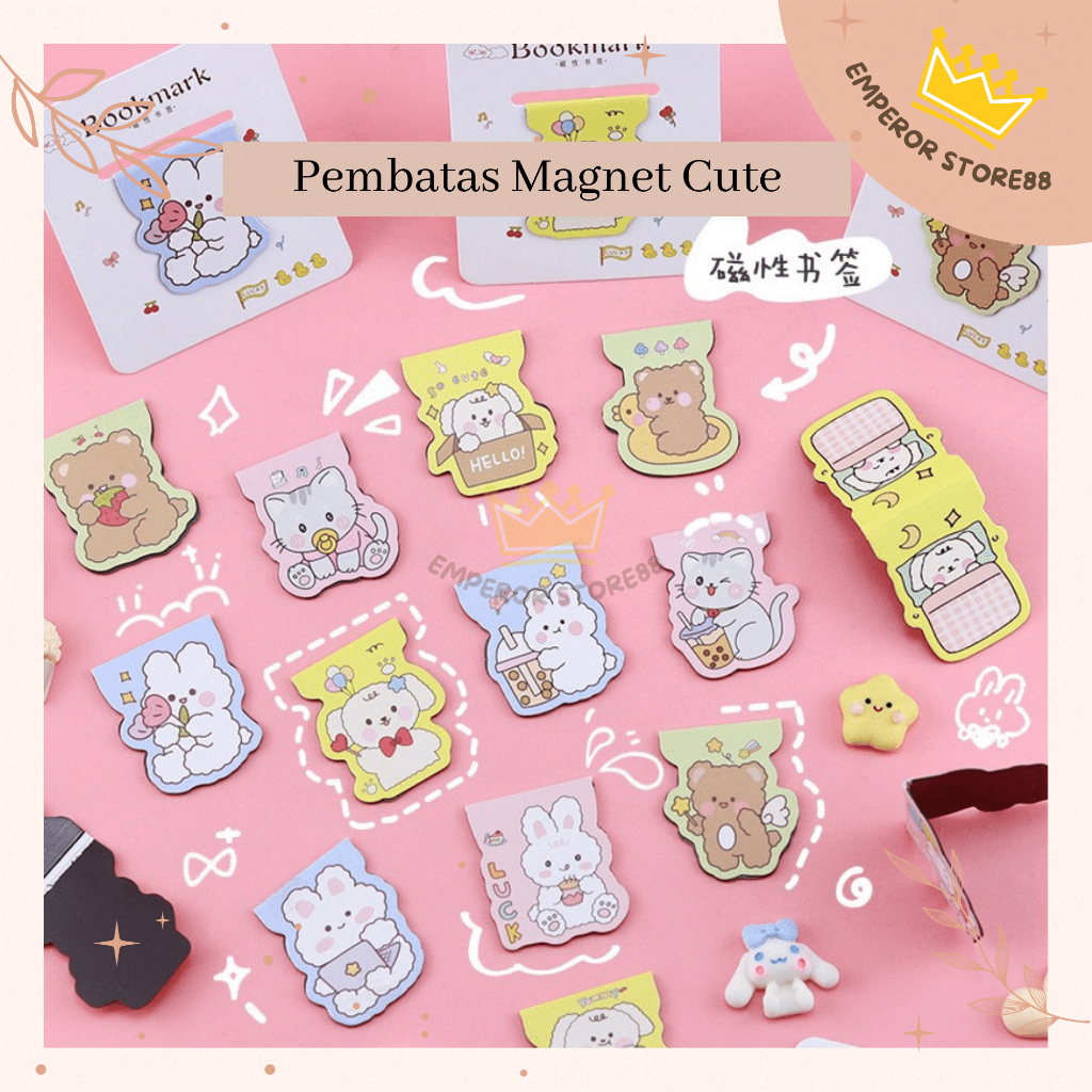 

Pembatas Buku Magnet Karakter Lucu / Pembatas Buku Bookmark / Magnetic Bookmark / Pembatas Buku Besi