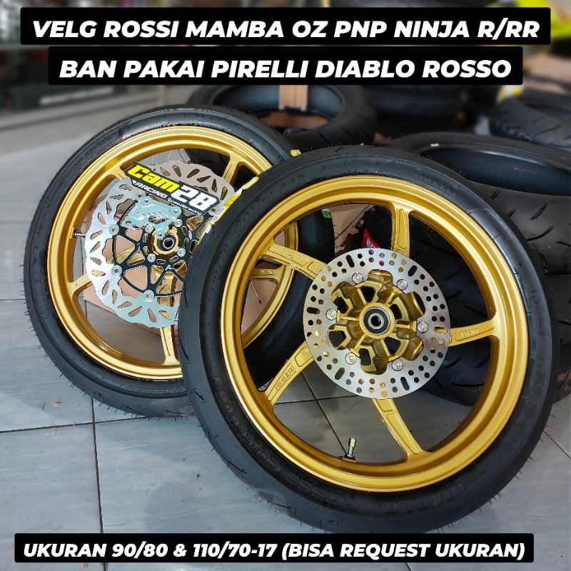 Velg Rossi Mamba model oz ninja r rr ss ukuran 215/300x17 Gold