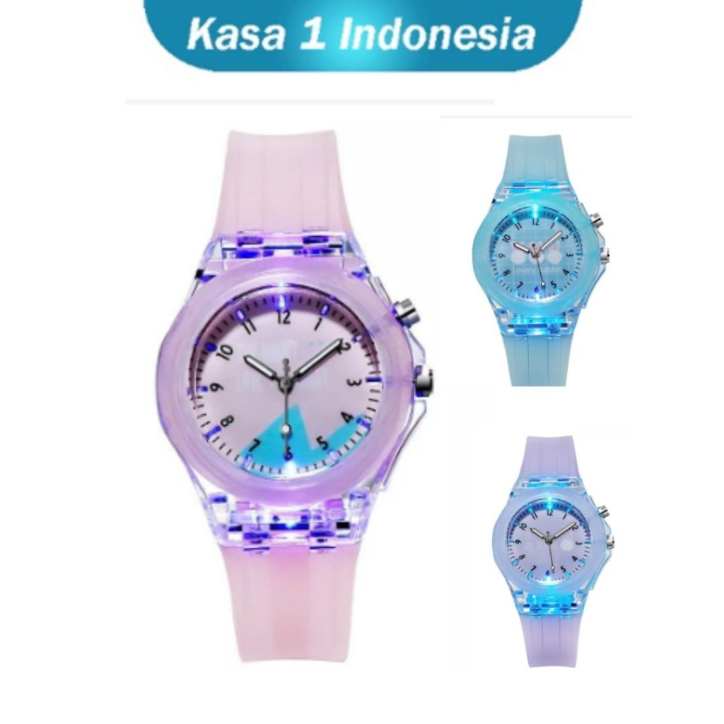 Jam Tangan Anak Perempuan LED Lampu SD SMP