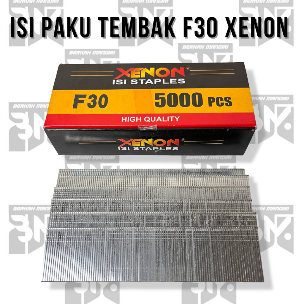 

XENON Isi Staples Mesin Paku Tembak F30 Lurus Mata Air Nailer Nail Gun Angin Steples F 30 30MO/Refill Air Nailer Stapler Gun