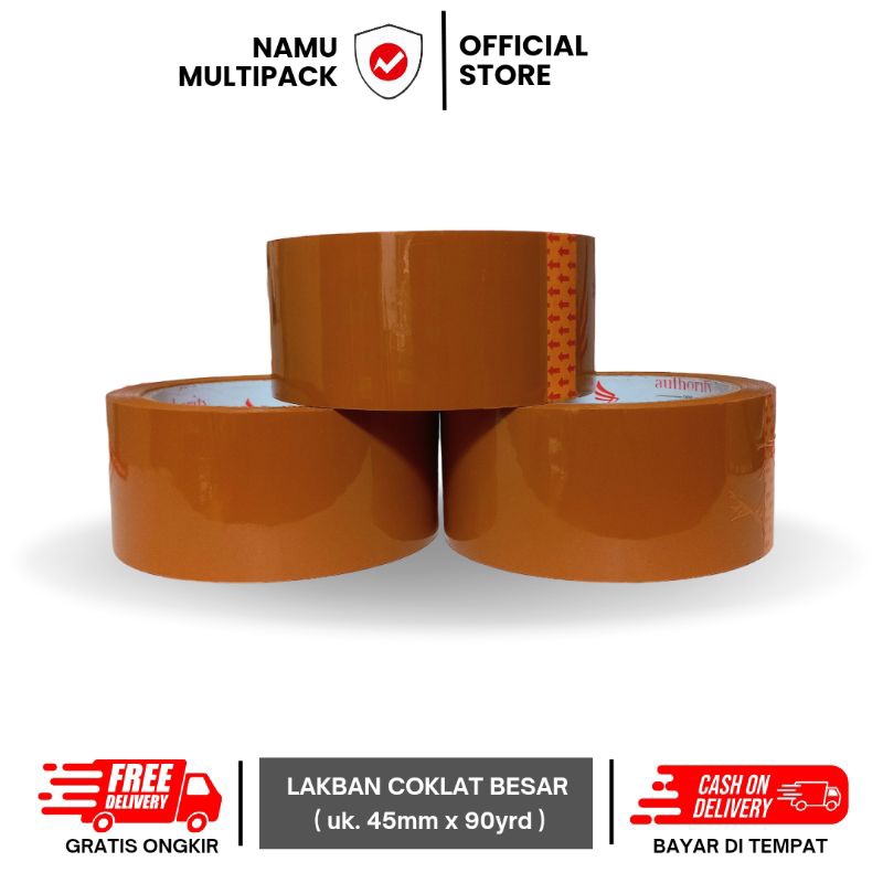 

LAKBAN COKLAT 2 INCH 45MM X 90Y / PCS / HIGH QUALITY / HARGA GROSIR
