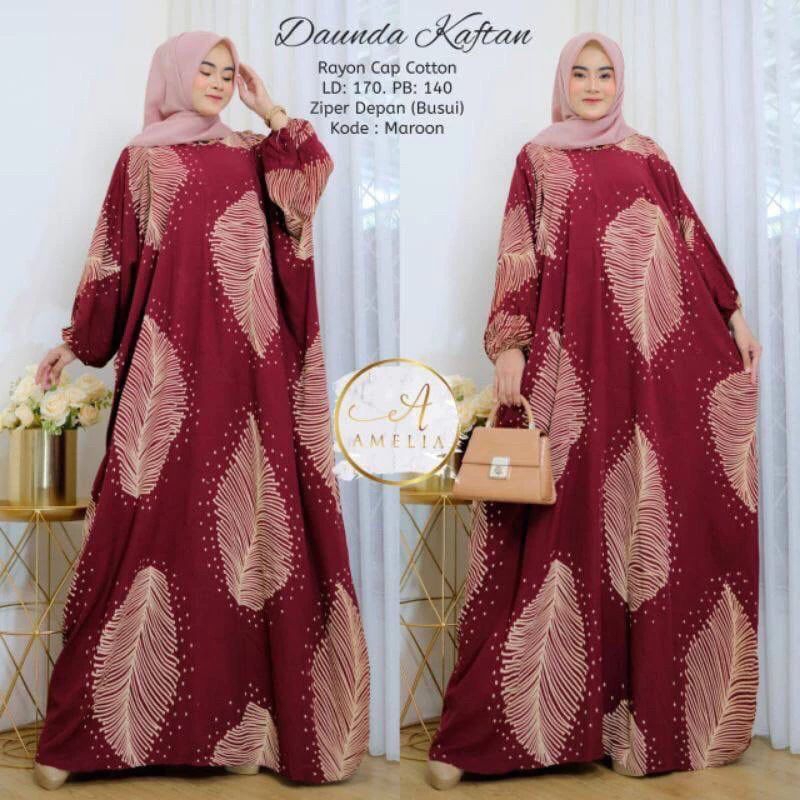 gamis atau kaftan batik rayon