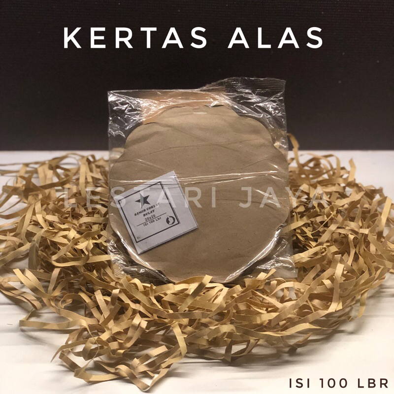 Kertas Nasi Coklat Bulat / Kertas Nasi Bunga Untuk Alas Piring Makanan Warna Coklat