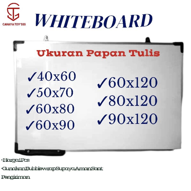 

Papan Tulis Whiteboard Gantung 2 Sisi | Whiteboard / Kapur