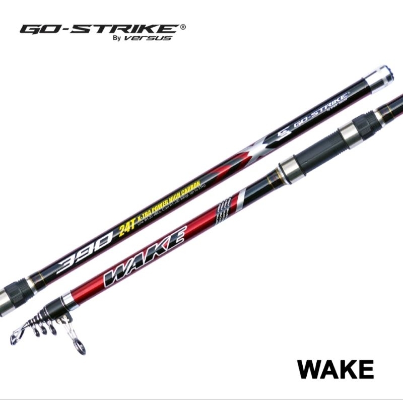 JORAN TELESCOPIC GOSTRIKE VESUS NEW WAKE BAHAN FULL CARBON KAKU PANJANG 390 | 420 | 450CM
