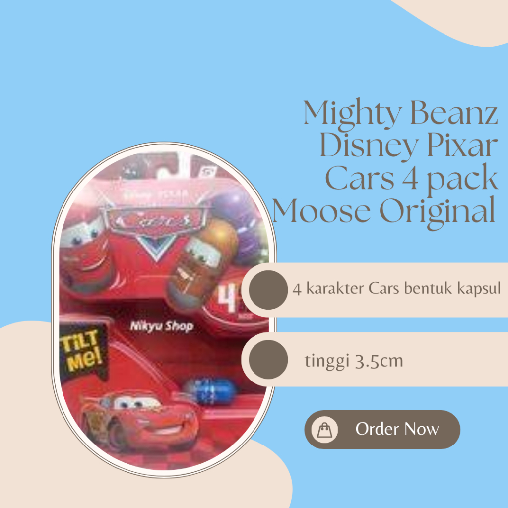 Mighty Beanz Disney Pixar Cars 4 pack Moose Original