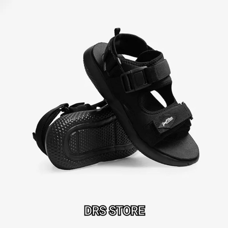 DRS STORE Geoff Max - GTR-99 All Black | Sandal Slipper | Sandal Pria | Sandal Unisex
