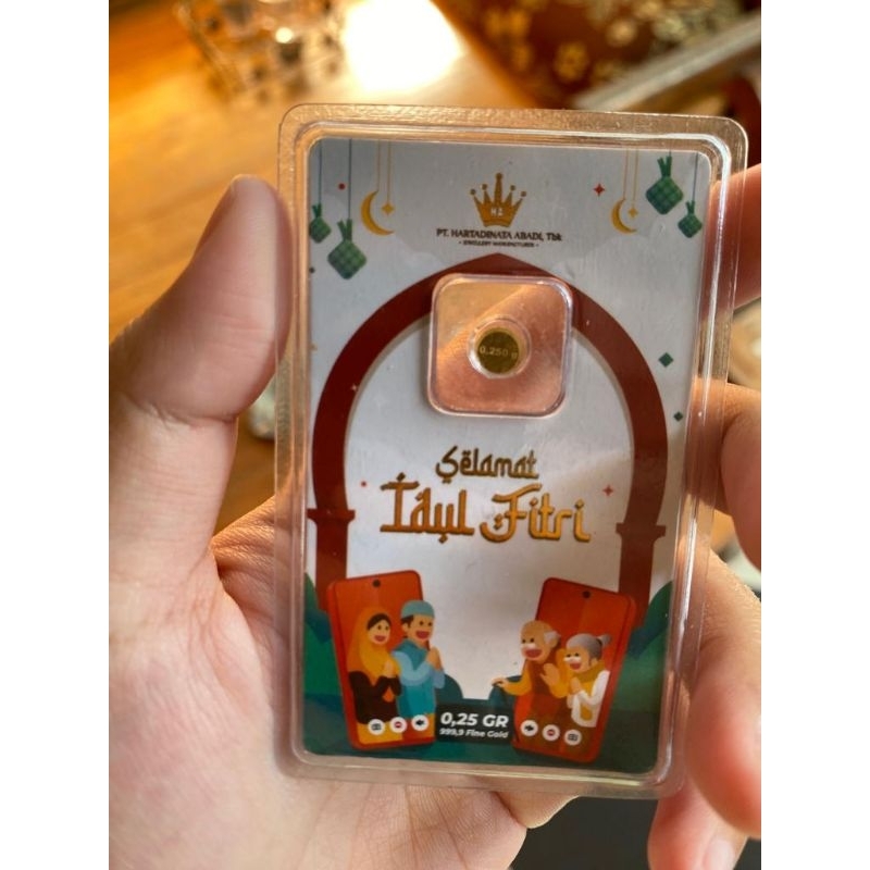 Logam Mulia Fine Gold 0.25 gram kadar 999