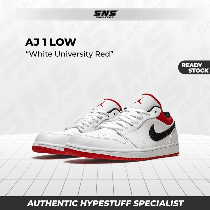 Nike Air Jordan 1 Low White University Red Black BNIB 100% Original
