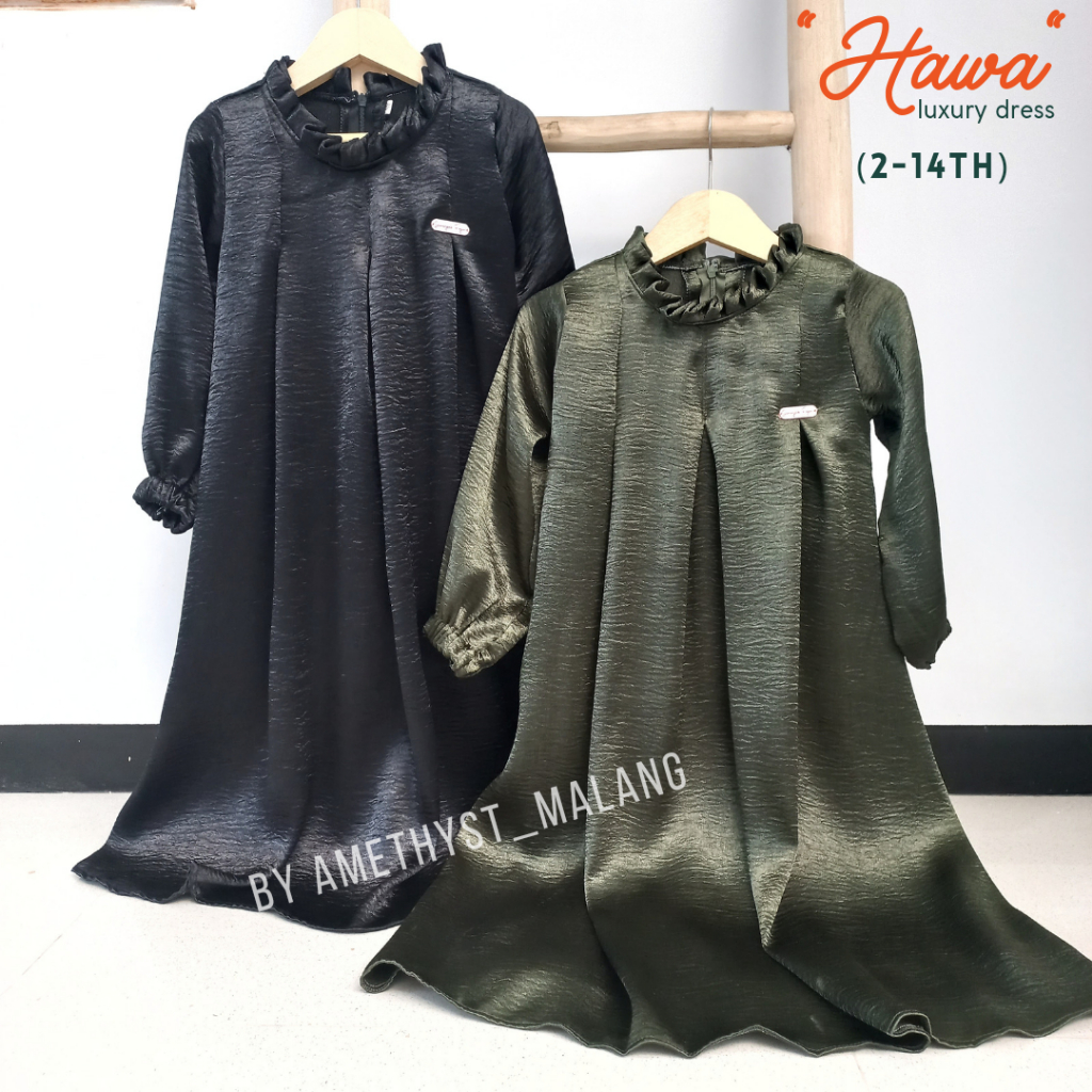 GAMIS SILK ANAK "HAWA" SERIES 6-14 TAHUN (GAMIS ANAK TANGGUNG/REMAJA/JUNIOR