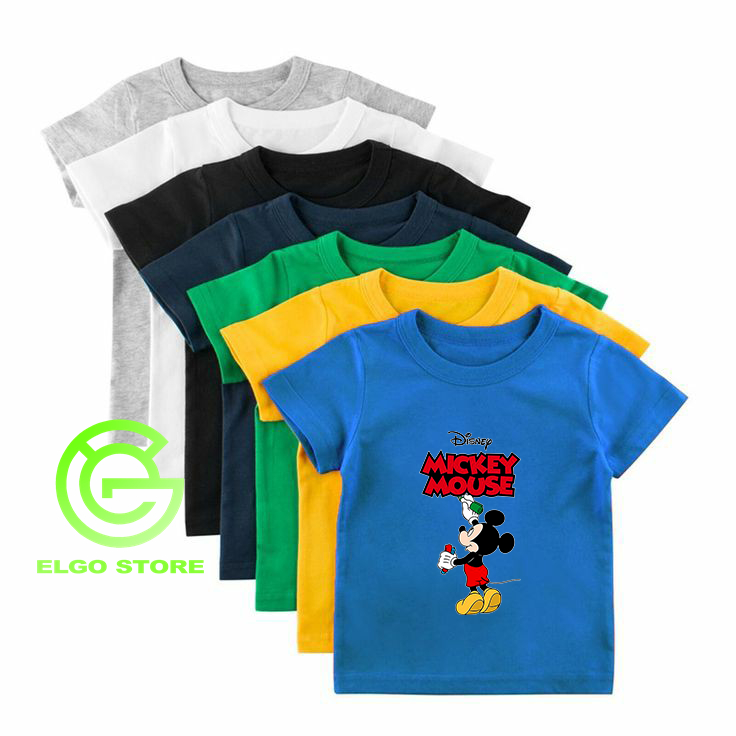ELGO_STORE | Terbaru Kaos Anak Mickey Mouse 1 - 12 Tahun / Kaos Anak Mickey Mouse / Kaos Anak Mickey