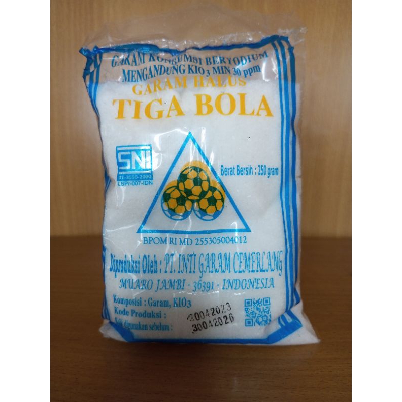 

Garam Halus Tiga Bola | 250 gram | murah meriah kirim ke seluruh Indonesia