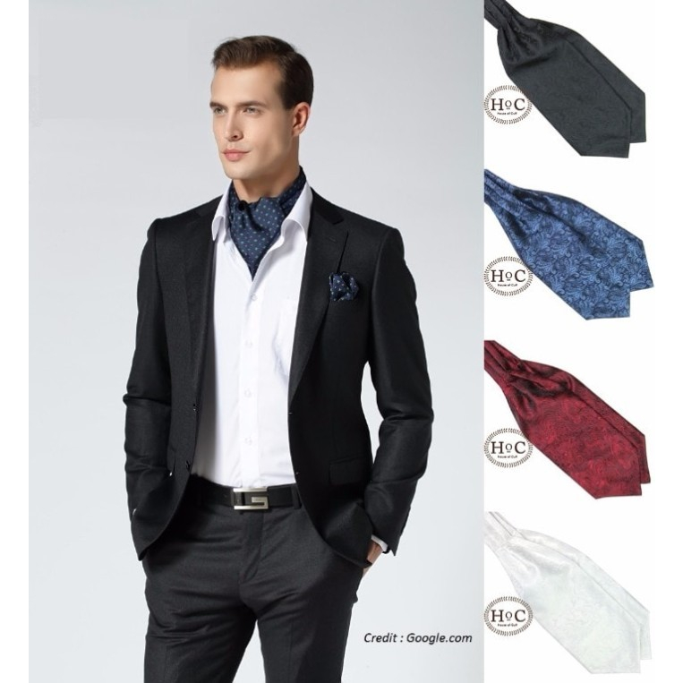 Houseofcuff Dasi Ascot Tie Ascot / Cravat Tie All Color
