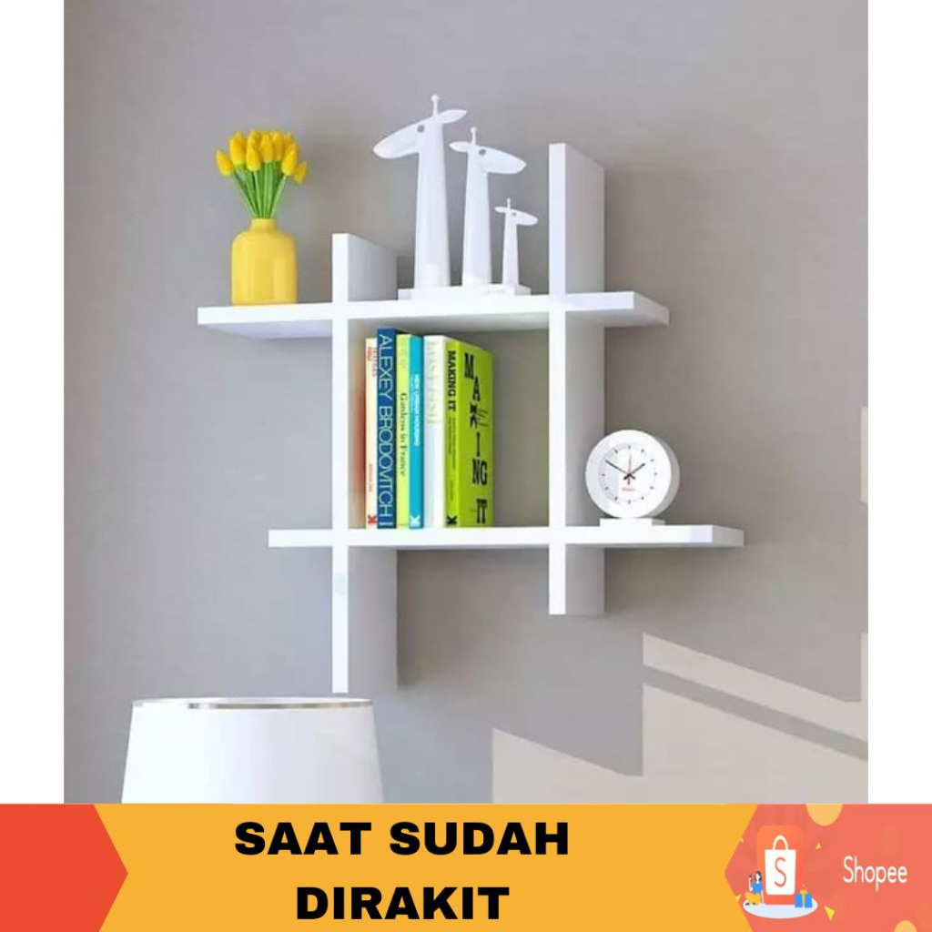RAK MODEL KETUPAT // RAK TEMPEL TEMBOK // RAK KAYU GANTUNG