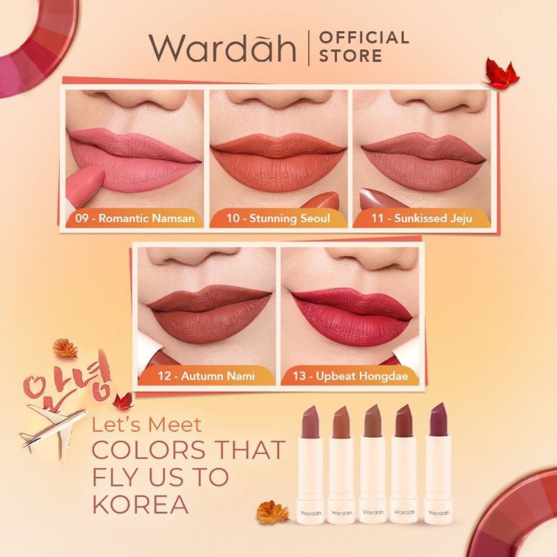 Wardah colorfit ultralight matte lipstik korean edition