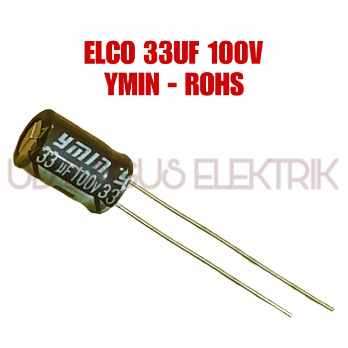 10X ELCO 33UF 100V YMIN ROHS BERKWALITAS KAPASITOR ELKO 33UF 100V