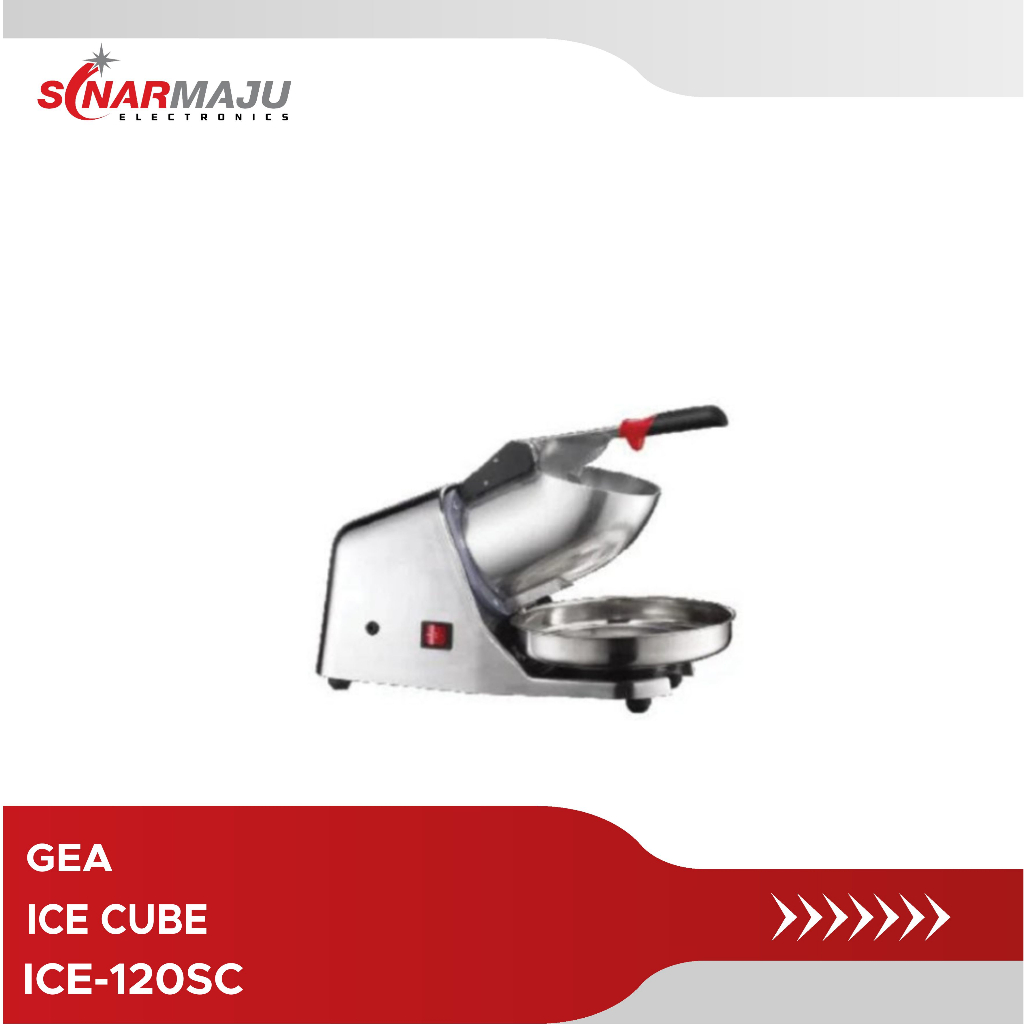 GEA ICE-120SC Mesin Serut Es Batu, Dua Pisau, Ketebalan Dapat Diatur