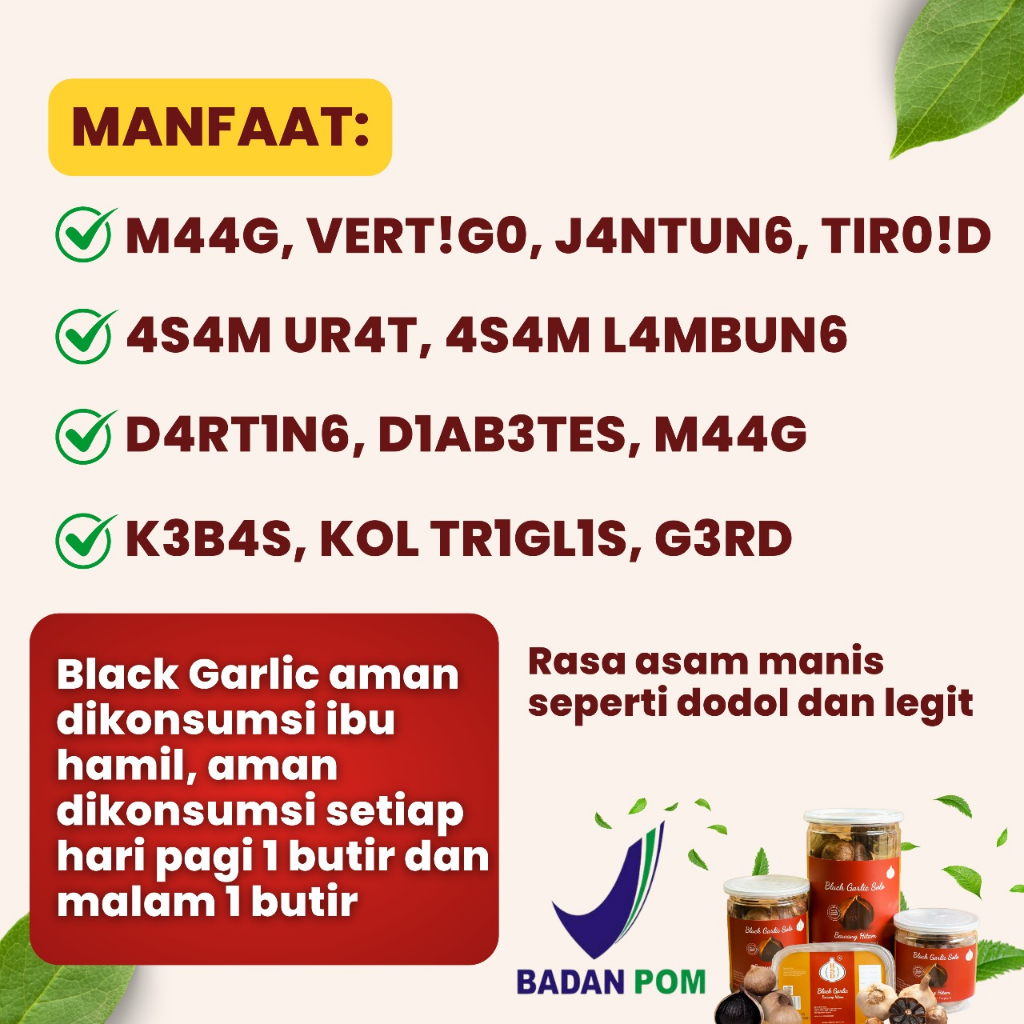 

RB Bawang Hitam HSD 500 GR - Superfood Premium untuk Kesehatan & Imunitas