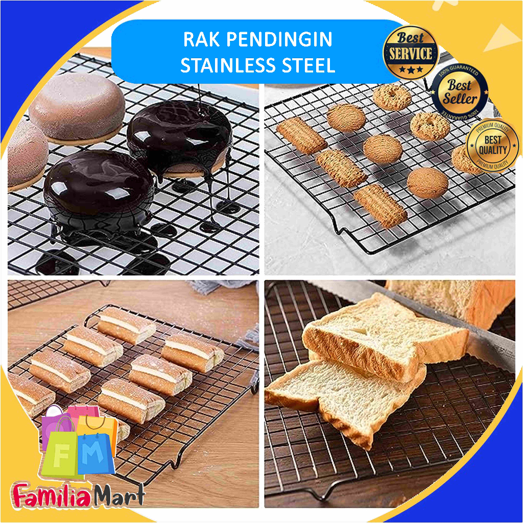 Cooling Rack Single Rak Untuk Pendingin Tatakan Kue Cake Cookies Baking Cooling Rak Dan Wadah Peniri
