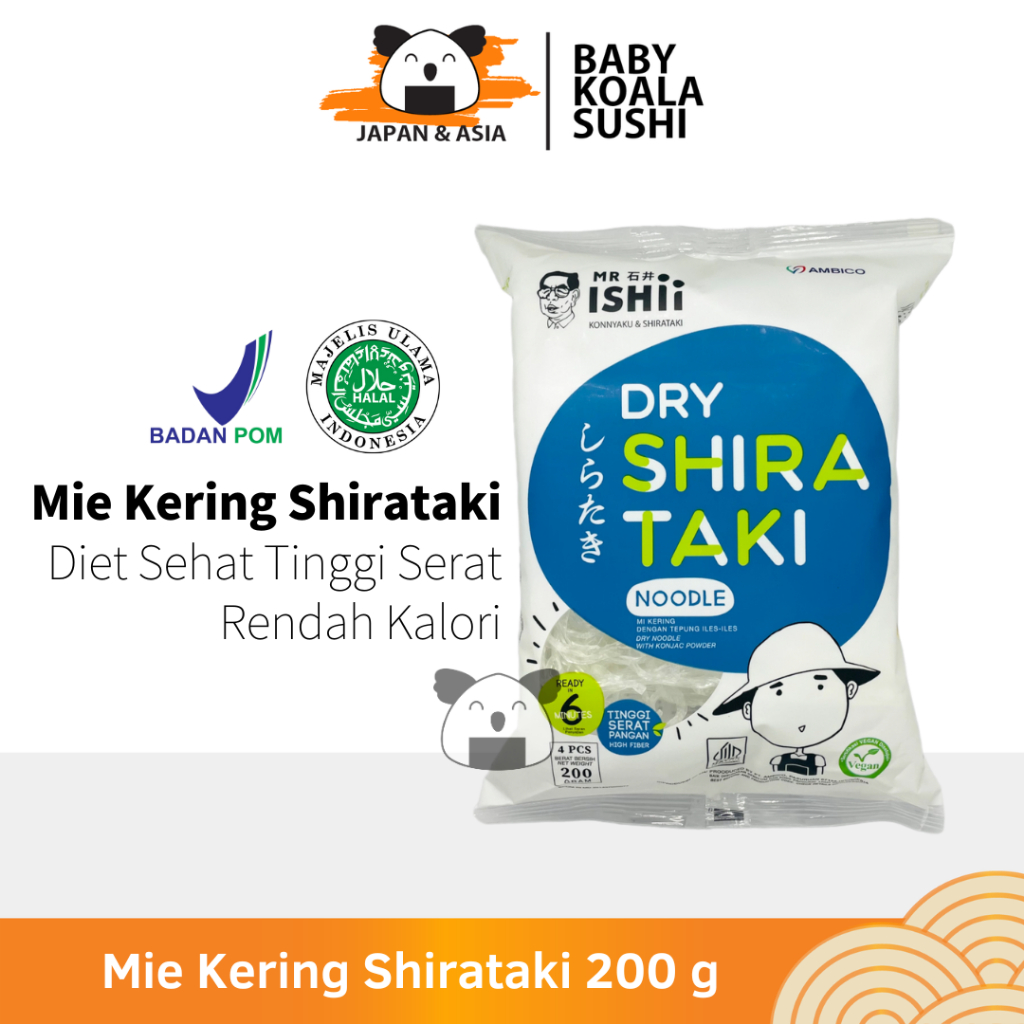 

AMBICO Shirataki Mie Keto Kering 200 g │ Sirataki Dry Noodle Export Quality