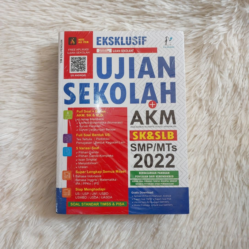TERMURAH BUKU EKSKLUSIF UJIAN SEKOLAH + AKM SMP/MTs 2022 (EDU PENGUIN)