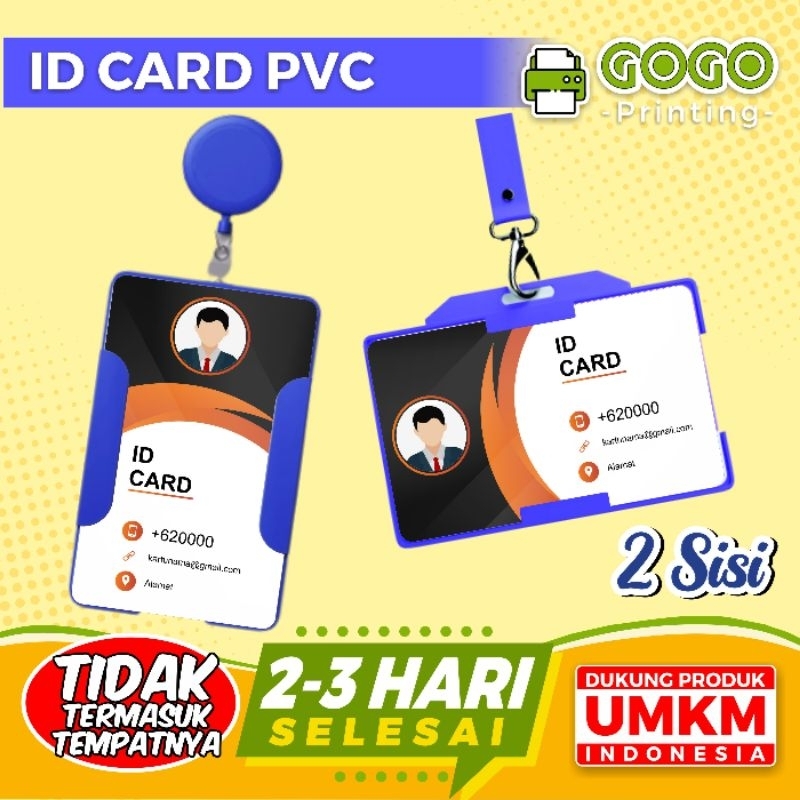 

Cetak ID Card PVC kartu member kartu pelajar Full color 2 sisi custom