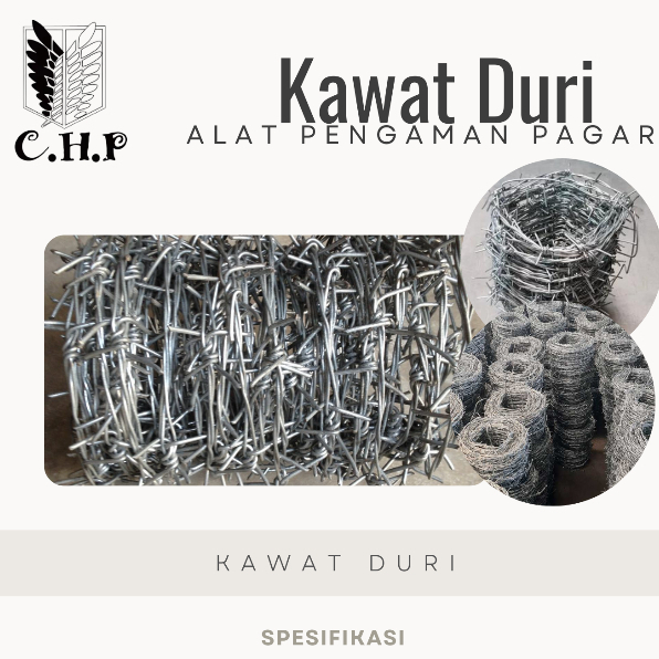 Kawat Duri / Kawat Pagar Berduri/ Kawat Pengaman Pagar/ kawat Duri Galvanis 14 BWG