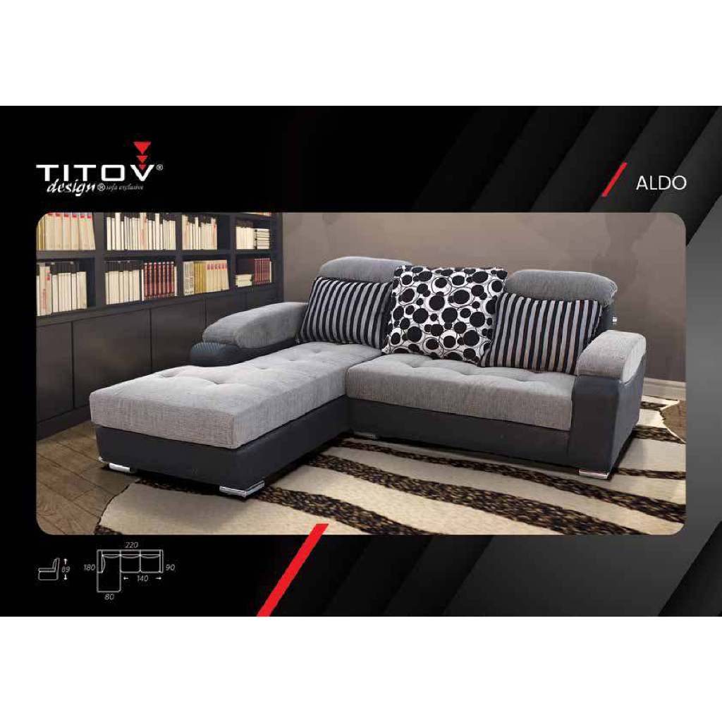 Sofa Kursi Tamu Sudut L Titov ALDO