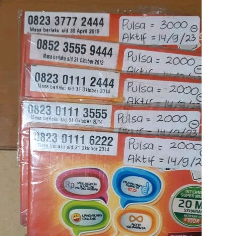 nomor cantik Telkomsel kartu as jadoel 111 444 555 222