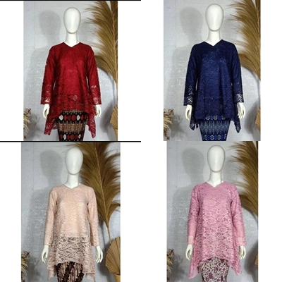 REAL PICT ROK PLISKET BATIK / ROK PLISKET / BAWAHAN KEBAYA / ROK KEBAYA / ROK WISUDA / AUREL UNGU