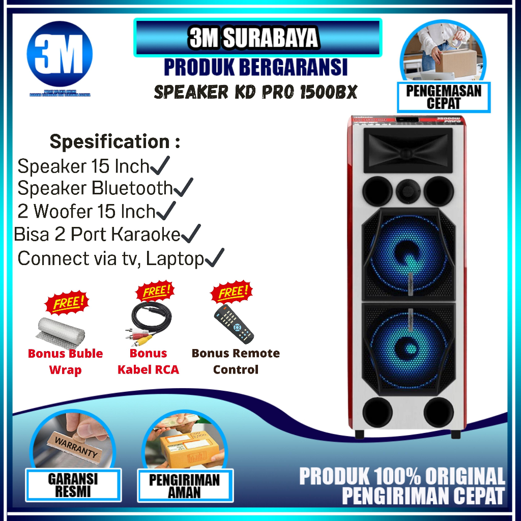 SPEAKER BLUETOOTH KARAOKE PRO 1500 ROADMASTER GARANSI RESMI | SPEAKER BASS BLUETOOTH | SPEAKER BLUET