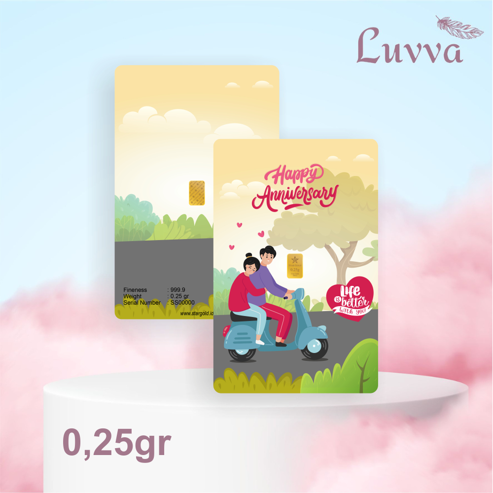 Logam Mulia Micro Gold Star Gold Anniversary Series 0.25gr