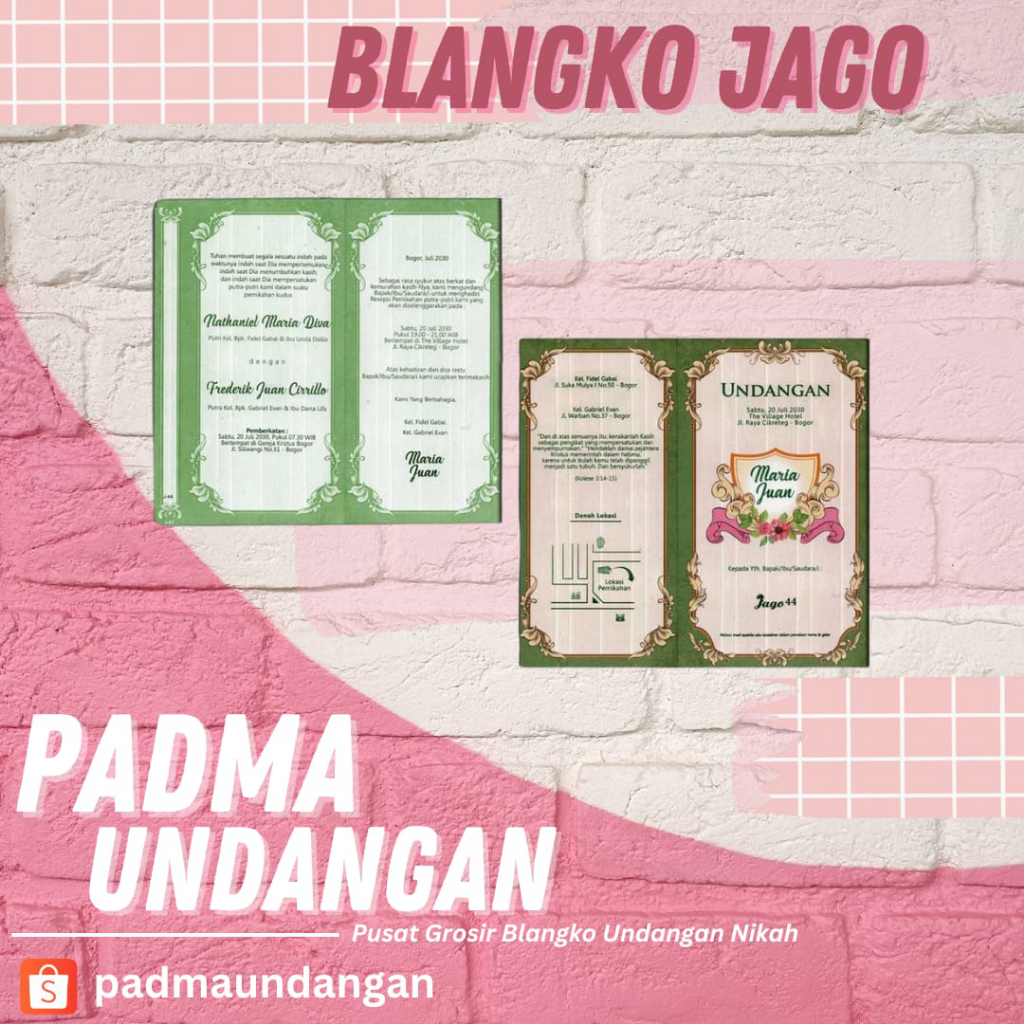 Blangko Undangan Jago 44 | Pusat Grosir Blangko | Padma Undangan