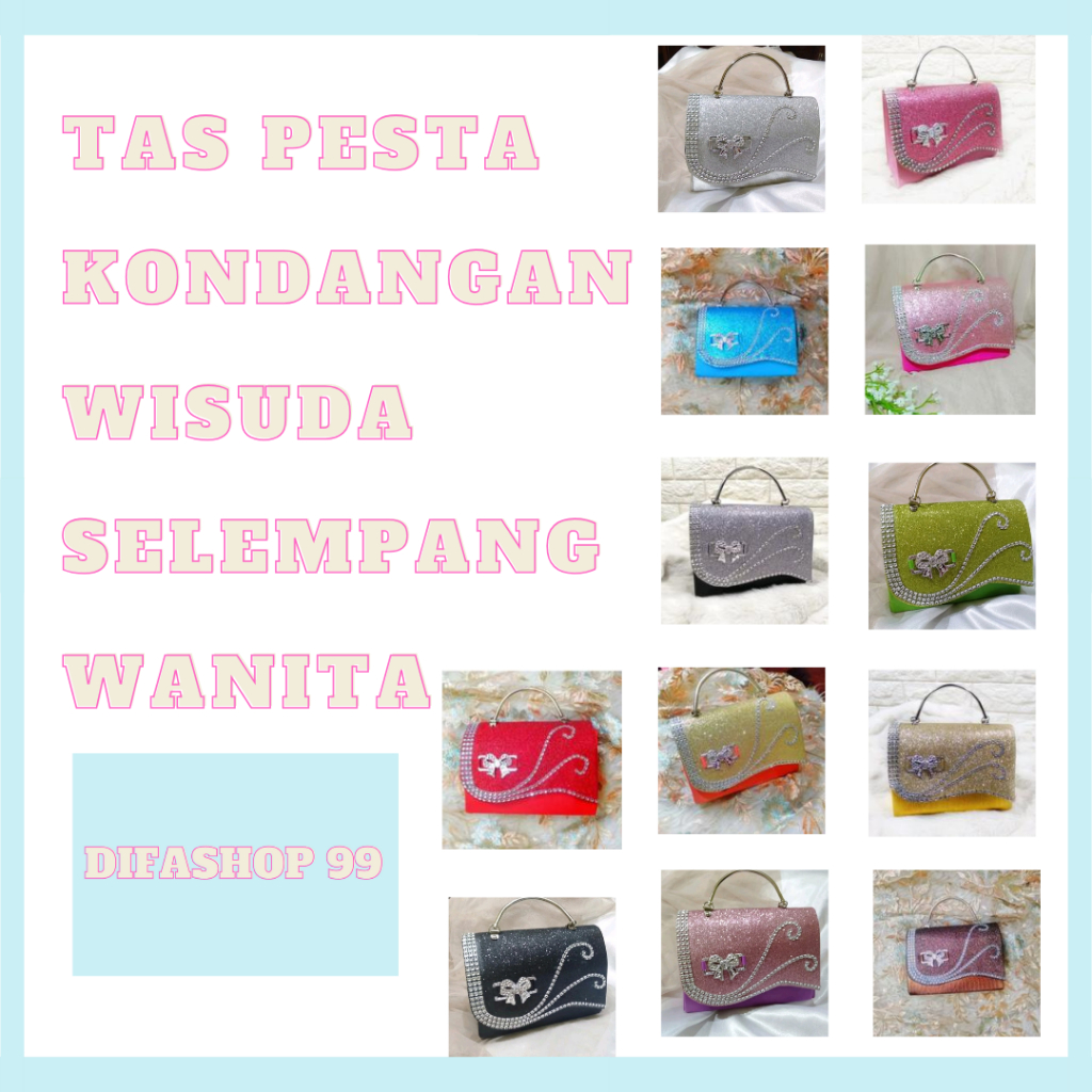 Tas Selempang Pesta Kondangan Mantenan Resepsi Cantik Wanita Elegan Sintetis