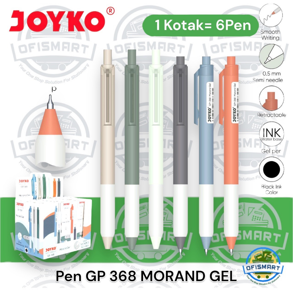 

Joyko Gel Pen Pulpen Pena GP-368 Morand 0.5mm | @1Ktk=6PCs