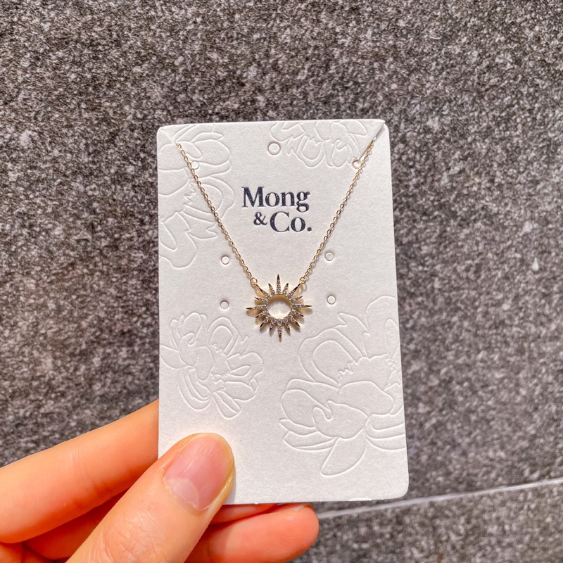 Mong&Co Alfsol S925 Necklace with Sunray Charm - Kalung Wanita Silver Sterling 925 Perak Lapis Emas 