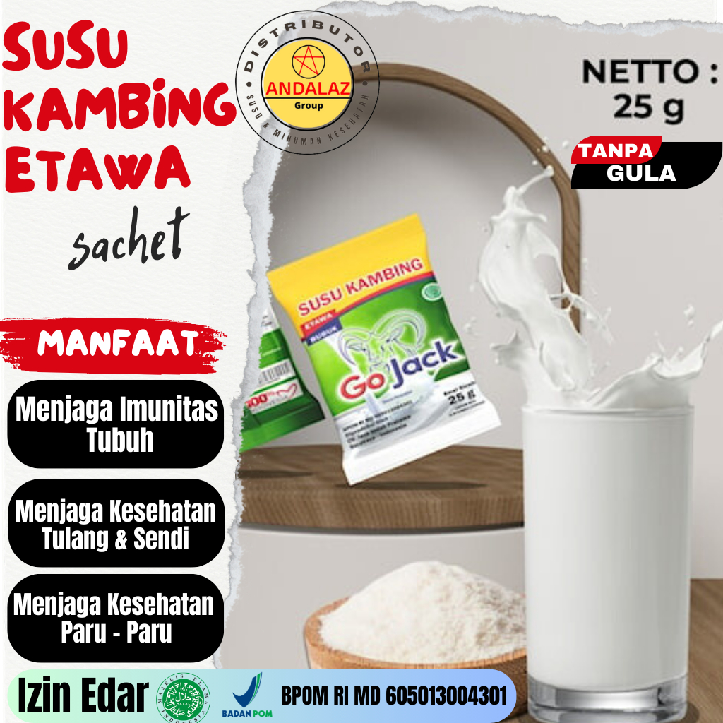 

Susu Kambing Etawa - Susu Sachet 100% TANPA GULA Susu Etawa GO JACK Obat Asma - Obat Diabetes - Obat Maag - Obat Asma - Memberikan Vitamin Daya Tahan Tubuh Dewasa Sampai Lansia Juga Vitamin Tulang dan Sendi