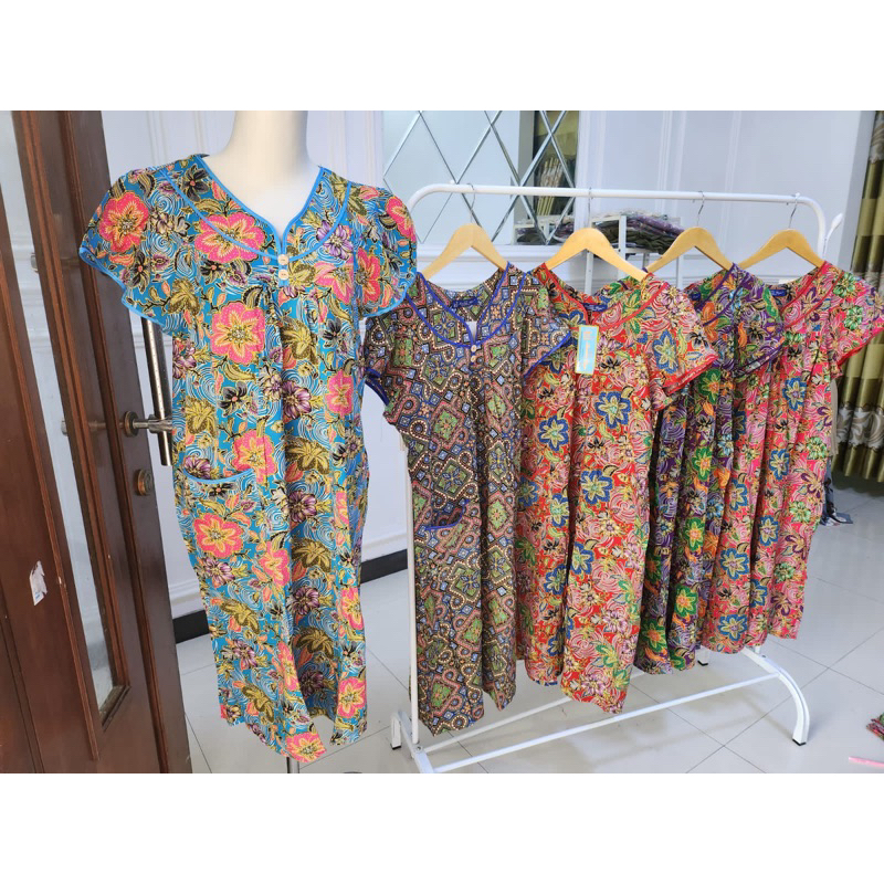 daster kencana ungu model singlet kancing depan