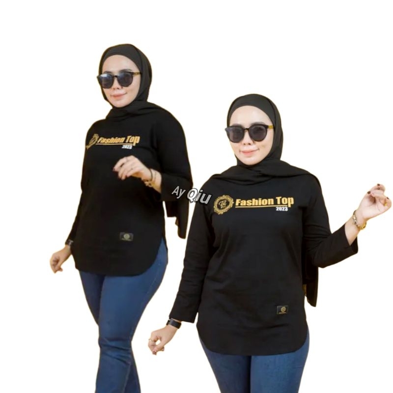 KAOS OVAL FASHION TOP TERBARU / KAOS ATASAN WANITA LENGAN 7/8 FST AUTHENTIC ORIGINAL / KAOS WANITA B